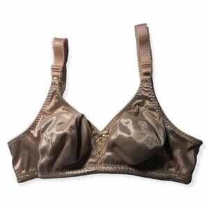 🛒 $9 3427-2  Bali 3820 Double Support Wireless Full Coverage Bra Size 36B Beige